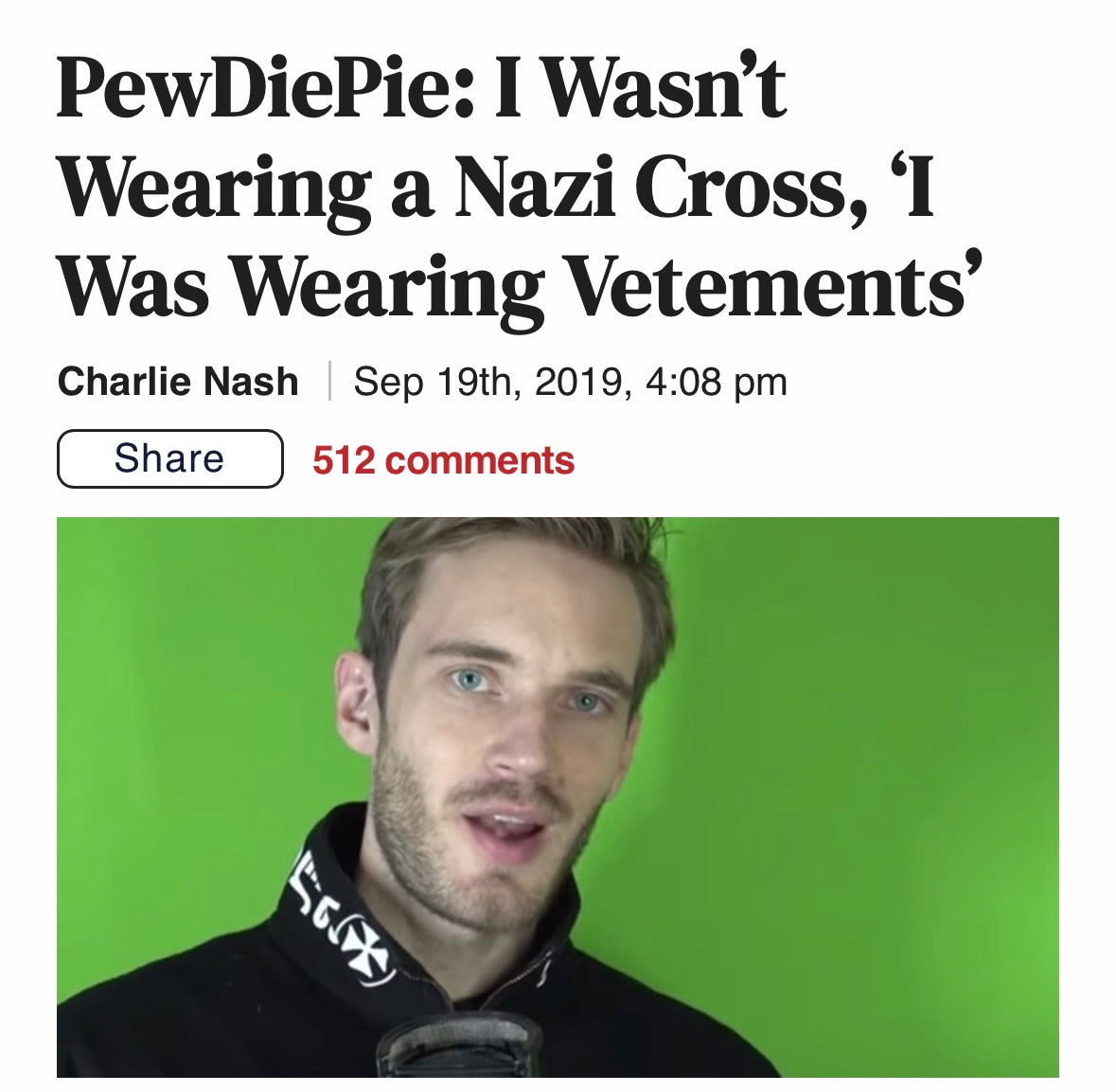 Vetements SS19 ‘Pewdiepie’ Georgian Cross Quarter Zip Sweater