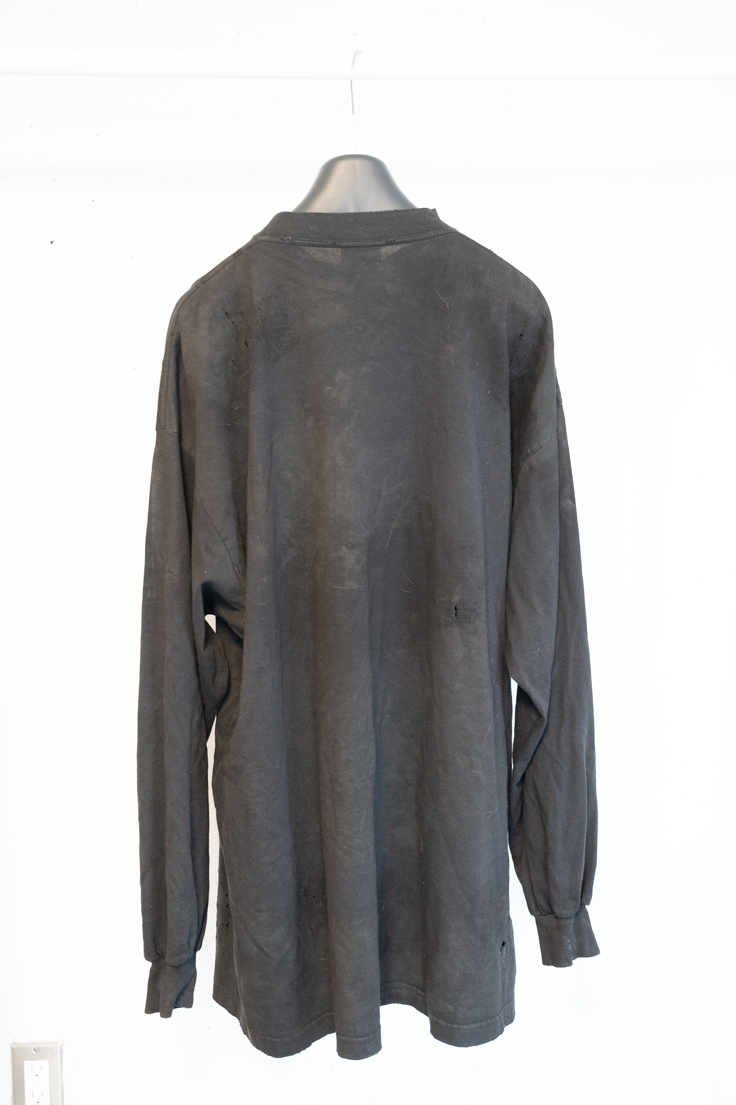 Balenciaga Skater Long Sleeve shirt with Sample Distressing