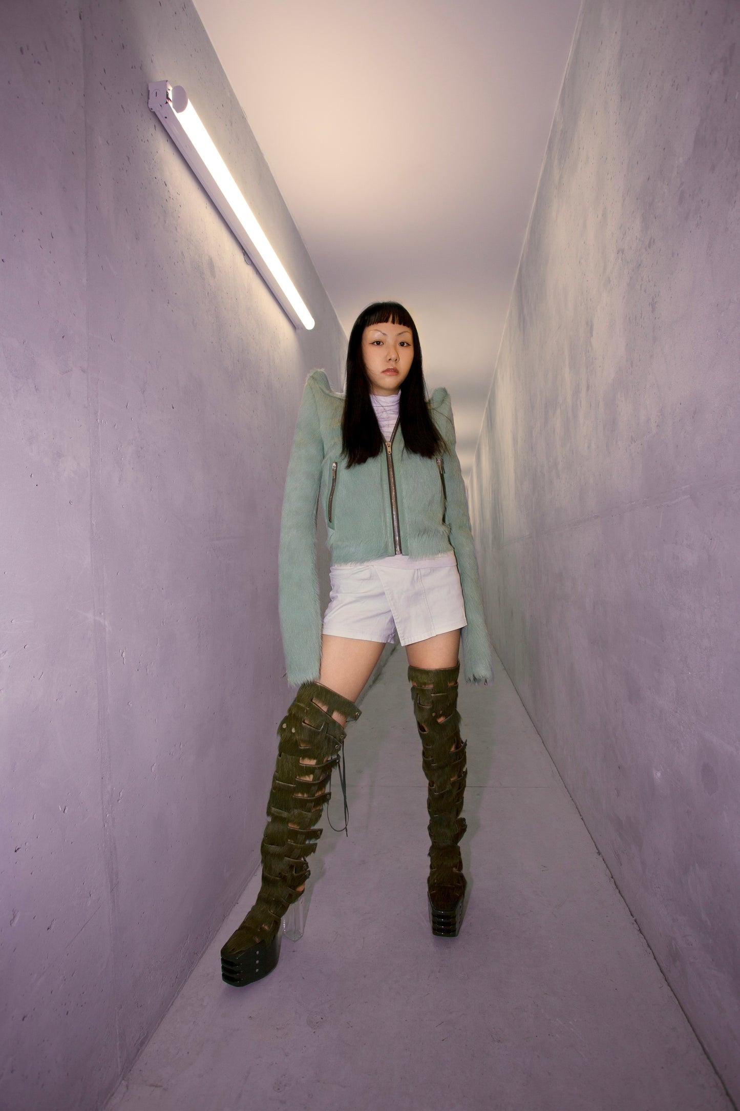 Rick Owens Runway Sample FW22 Strobe Klaus Tec Pony Hair Jacket