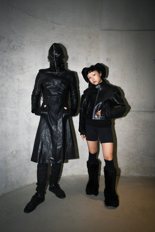 Vetements SS19 Leather Gimp Mask Trench Coat