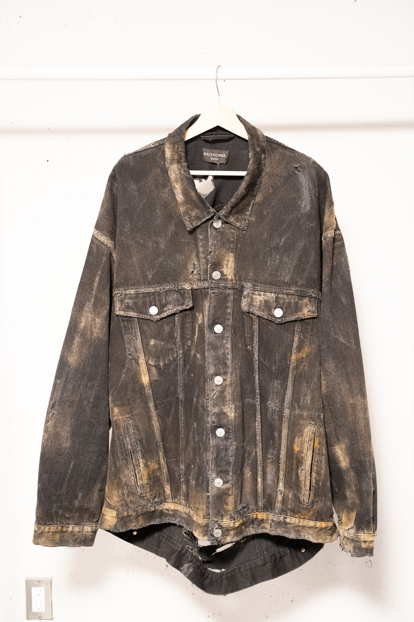 Balenciaga SS23 Mudshow Runway Sample Super Destroyed Denim Jacket