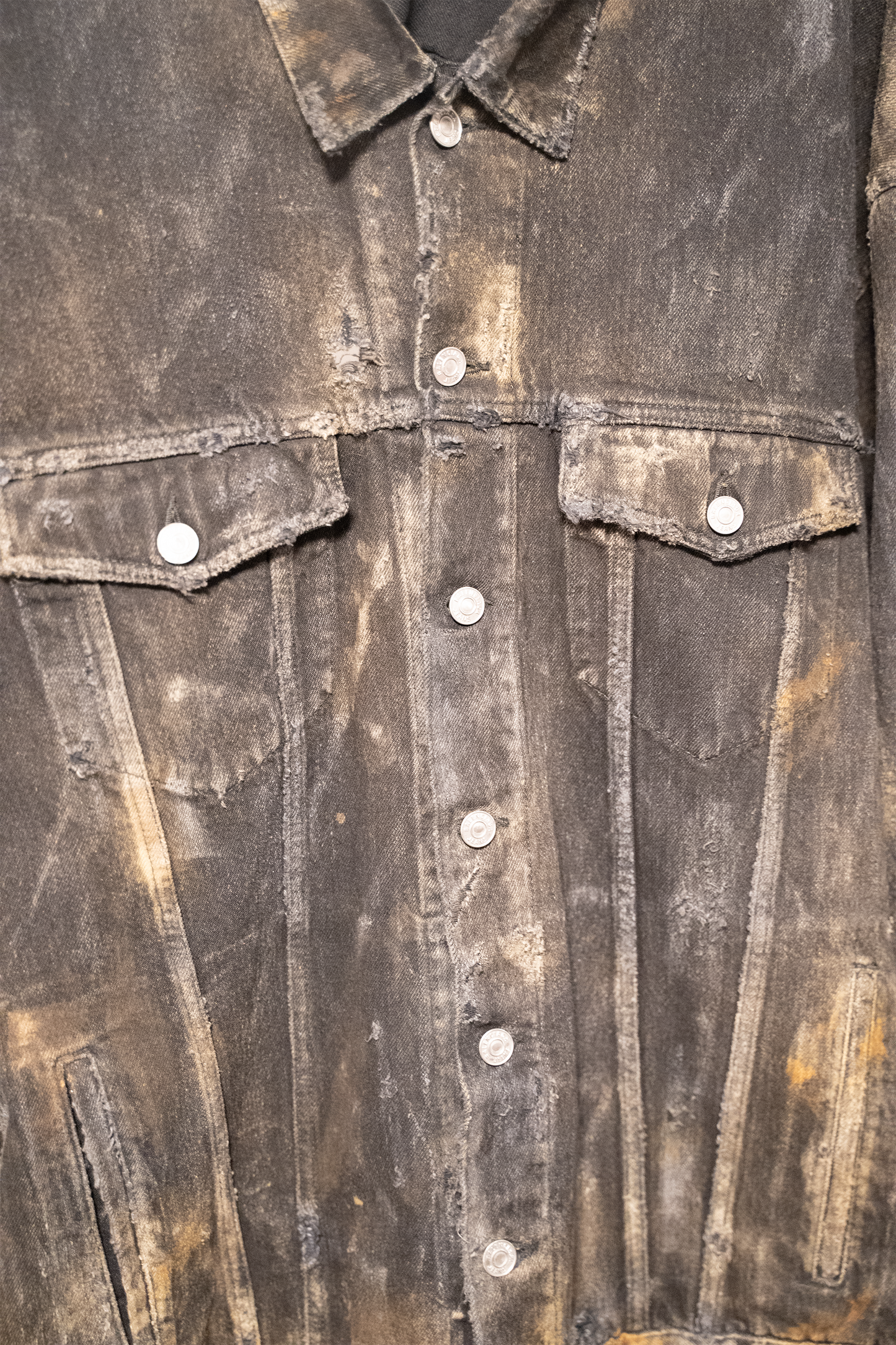 Balenciaga SS23 Mudshow Runway Sample Super Destroyed Denim Jacket