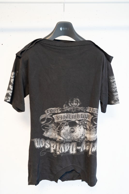 Prototypes CH Harley Davidson Upside Down Upcycled T-Shirt